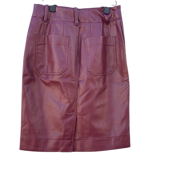 Maeve By Anthropologie The Colette Faux Leather Skirt - Picture 2 of 8
